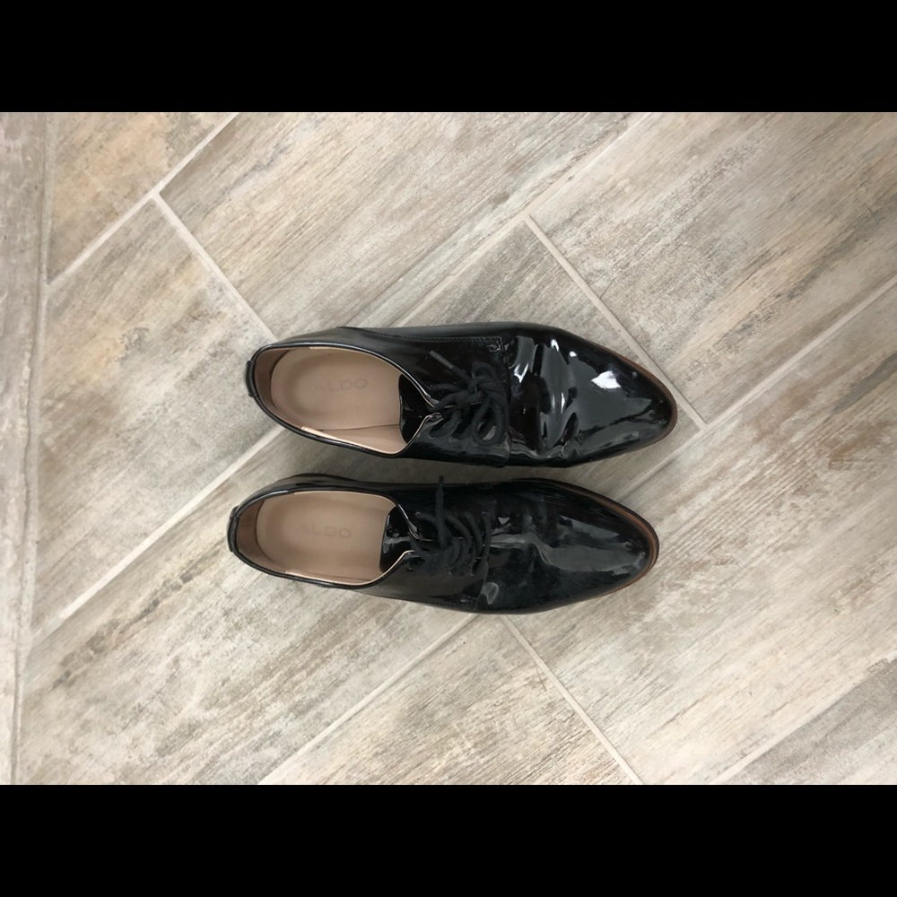 Faux leather dress shoes